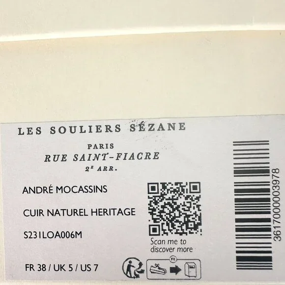 New Sézane André Mocassins Loafers Naturel Heritage Brown Leather  EU 38 / US 7 - Picture 9 of 10